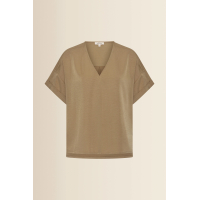 Expresso Blouse Top Mid Brown